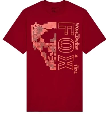 Fox Racing Image Skull Premium Mens Short Sleeve T-Shirt Cardinal Red MD - Image 1 of 2