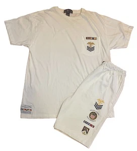 Ralph Lauren Polo Rare Cream Navy Reserve Set Outfit Men’s Size Medium Read - Picture 1 of 12
