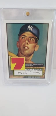 Tarjeta de reliquia de advertencia auténtica exclusiva de Mickey Mantle 2006 Topps '52 Target #7 Foto 1 de 4