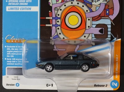 JOHNNY LIGHTNING - AZUL TENDER - MAZDA RX-7 1985 - CLÁSICO DORADO REL 2 VB Foto 1 de 2