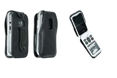caseroxx Leather-Case with belt clip compatible with Doro Leva L20 / L21 made fr - Image 1 of 4