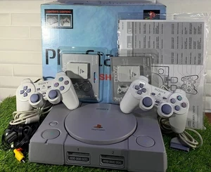 PlayStation 1 Console - Gray DualShock - CIB Good Condition 🕹️ - Picture 1 of 18