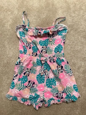 Disney Minnie Mouse Mameluco Niñas Talla 4t Niño Pequeño Verano Informal Sin Mangas Foto 1 de 2