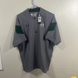 Under Armour CSU Rams Colorado State Pullover Short Sleeve Jacket Men's S Gray - Picture 1 of 5