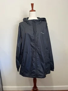 NWT $75 Columbia Women Center Ridge Windbreaker Jacket Lightweight Black Plus 3X - Picture 1 of 6