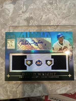 Parche doble autógrafos Topps Tribute David Wright 2010 29/75 Foto 1 de 2