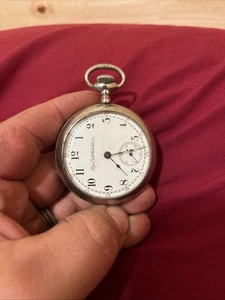Antique Elgin Pocket Watch, Not Running, Silver Plate, Early - Picture 1 of 8