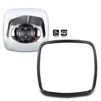 Heated Chrome Pair Side View Wide Mirrors For 2010-2016 Freightliner M2 Columbia Foto 1 de 4