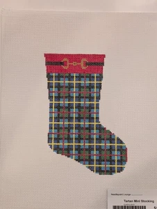 Tartan Mini Stocking by C'ate La Vie Needlepoint Canvas - Picture 1 of 1