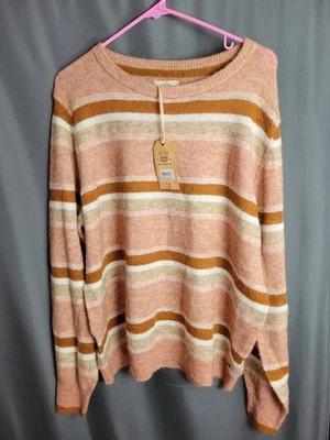 Fat Face Women's Large/12 Millie Serenity Stripe Blush Pink Sweater  NWT - Image 1 of 4