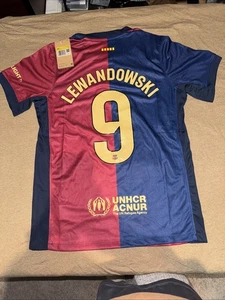 Autentica maglia Robert Lewandowski FC Barcelona Home #9 taglia adulto piccola 24/25  - Foto 1 di 3