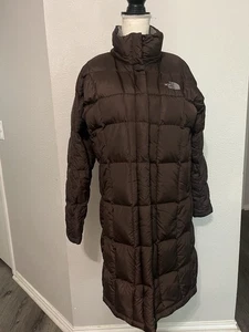 The North Face 600 Goose Down Fill Puffer Jacket Parka Womens Medium Brown - Picture 1 of 10