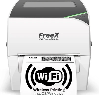 FreeX WiFi SuperRoll Thermal Printer for 4x6 Shipping Labels | Wireless Shipp... - Image 1 of 4