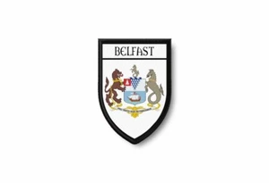 Patch toppe toppa ricamate termoadesiva bandiera stampato inglese belfast r2 - Picture 1 of 1