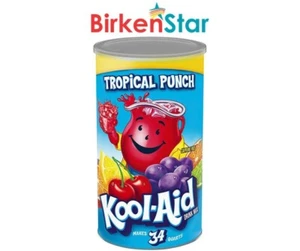 Kool-Aid Sweetened Tropical Punch Powdered Drink Mix 82.5 oz  2 Pack Great Price - Picture 1 of 6