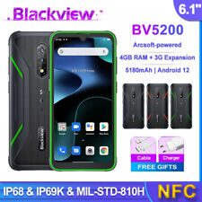 Blackview BV5200 Android 12 IP68 Rugged Phone 4+32GB NFC 5180mAh ArcSoft Camera