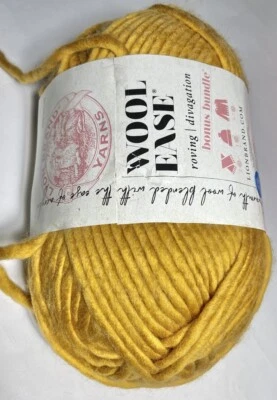 LION BRAND  WOOL EASE ROVING DIVAGATION Yarn-1ball.MUSTARD. I Combine Shipping - Image 1 of 3