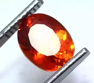 Piedra preciosa suelta naranja zafiro natural de 6,15 quilates forma ovalada con regalo - Imagen 1 de 7
