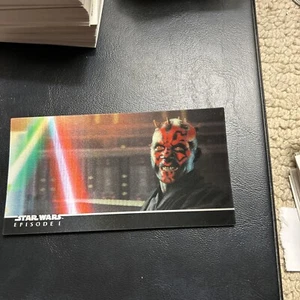 Star Wars Epsidode 1 The Phantom Menace 3d WideVision Topps #37 Darth Maul - Picture 1 of 2