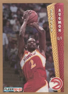 FREE SHIPPING-MINT-1992-93 Fleer Stacey Augmon #1 HAWKS - Picture 1 of 1