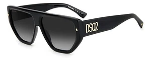 Occhiali da Sole Dsquared2 D2 0088/S BLACK GOLD/GREY SHADED 60/14/145 uomo - Foto 1 di 4
