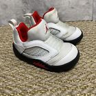 Chaussures flexibles Nike Air Jordan 5 tout-petit 7C blanc feu rouge CK1228 100 à enfiler