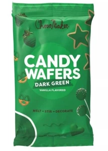 1 paquete de obleas de caramelo para hacer chocolate verde oscuro molde de fusión de vainilla inmersión rociaduras pops 12 oz - Imagen 1 de 2