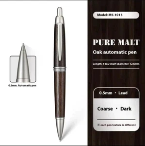 Japan UNI Oak Automatic Pencil M5-1015, thick dark wood color, 0.5mm - Picture 1 of 5