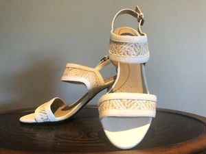 Vintage woman's white Luna heeled sandals. Brand LifeStride, size 8.5 - Picture 1 of 15