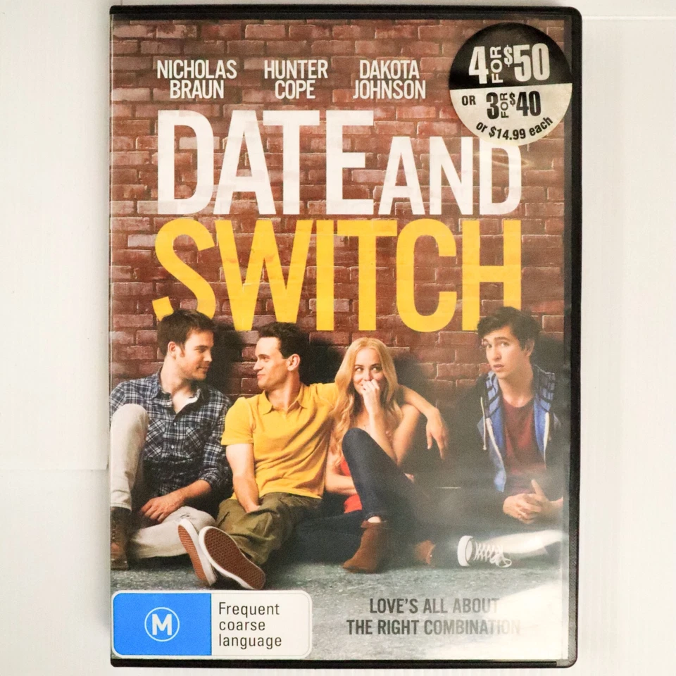 Date And Switch (DVD, 2014) Nicholas Braun, Hunter Cope - Comedia Drama Romance Foto 1 de 4
