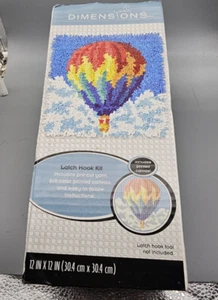 Dimensions Latch Hook Hot Air Balloon 2017 12”x12” #72-75195 New - Picture 1 of 5
