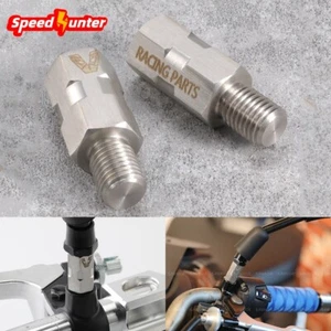 M10x1.25 Motorcycle Rearview Mirror Thread Adapter Screws Bolt Height Adjustment - Bild 1 von 14