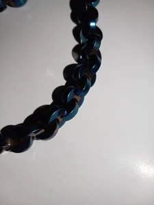 Home made Blue Magnetic Hematite Necklace & Bracelet Set 20" - Picture 1 of 3