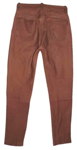 Maddox Men's Leather Jeans/Nubuk- Leather Pants IN Cognac- Braun Approx. W29/L32 - Picture 1 of 4