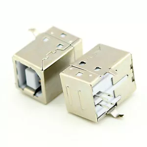 100pcs USB 2.0 Type B Female Jack 4 Pin 90 Degree PCB DIP Socket Connector - Picture 1 of 5