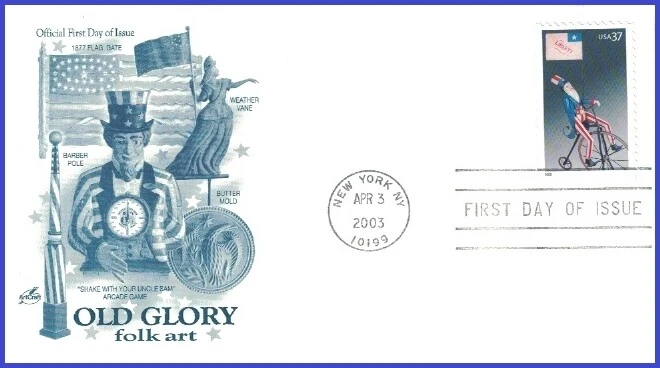 USA3 #3776 U/A ARTCRAFT FDC   Uncle Sam on Bicycle - Image 1 of 1
