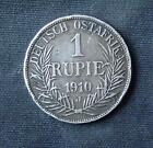 Munt Deutsch Ost Afrika (DOA)/ Duitsland/Germany: 1 Rupie 1910 J (Zilver) in ZF