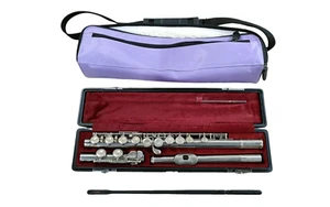Yamaha YFL-211 YFL211 Flute Silver Plated E-Mechanical Equipment with Case, Bag - Picture 1 of 8