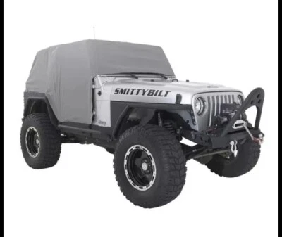 Jeep Wrangler 1987-1991 cubierta de cabina gris con solapas de puerta Foto 1 de 2