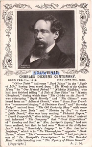 Charles Dickens Centenary Souvenir J Beagles & Co Postcard c.1912 - Picture 1 of 2