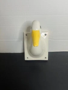 Vintage Ceramic Wall Hanging Duck Towel Apron Holder Hook - Picture 1 of 6