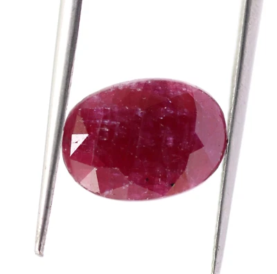 11 X 8 MM Dark Pinkish Color Natural Loose Ruby Oval Cut Untreated Gem 6.09 Ct - Image 1 of 4