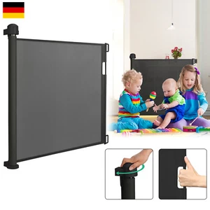 Schwarz Türschutzgitter Treppenschutzgitter Treppenschutz Rollo Babys #Haustiere - Bild 1 von 12