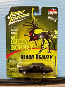 1/64 JOHNNY LIGHTNING POP CULTURE 1966 IMPERIAL CROWN CUSTOM GREEN HORNET BLACK - Picture 1 of 2