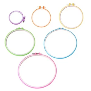 10 Pcs Embroidery Frame Crosses Stitching Hoop Round Embroidery Hoop for Craft - Picture 1 of 14