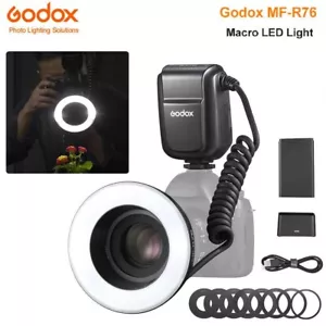 Godox MF-R76 Macro Ring Flash Close Up Speedlite Fr Canon Nikon Sony Fuji Pentax - Picture 1 of 12