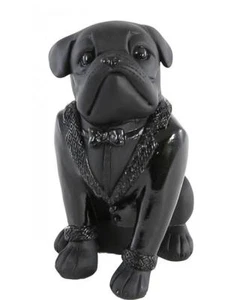 Nuevo Diseño Cool Perro Usado Esmoquin Figura/Estatuilla Negro 14cm - Imagen 1 de 1