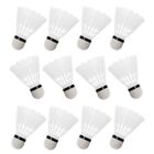 12Pcs White Badminton Shuttlecocks Indoor Outdoor Gym Sports Accessories