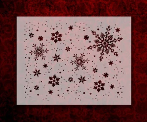 Schneeflocken Weihnachten Schnee Winter 8,5" x 11" Schablone SCHNELLER KOSTENLOSER VERSAND (615) - Bild 1 von 1