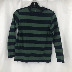 UNIQLO Kids Blue Green Striped Boys Girls Long Sleeve Sweatshirt Youth 11-12 - Picture 1 of 4